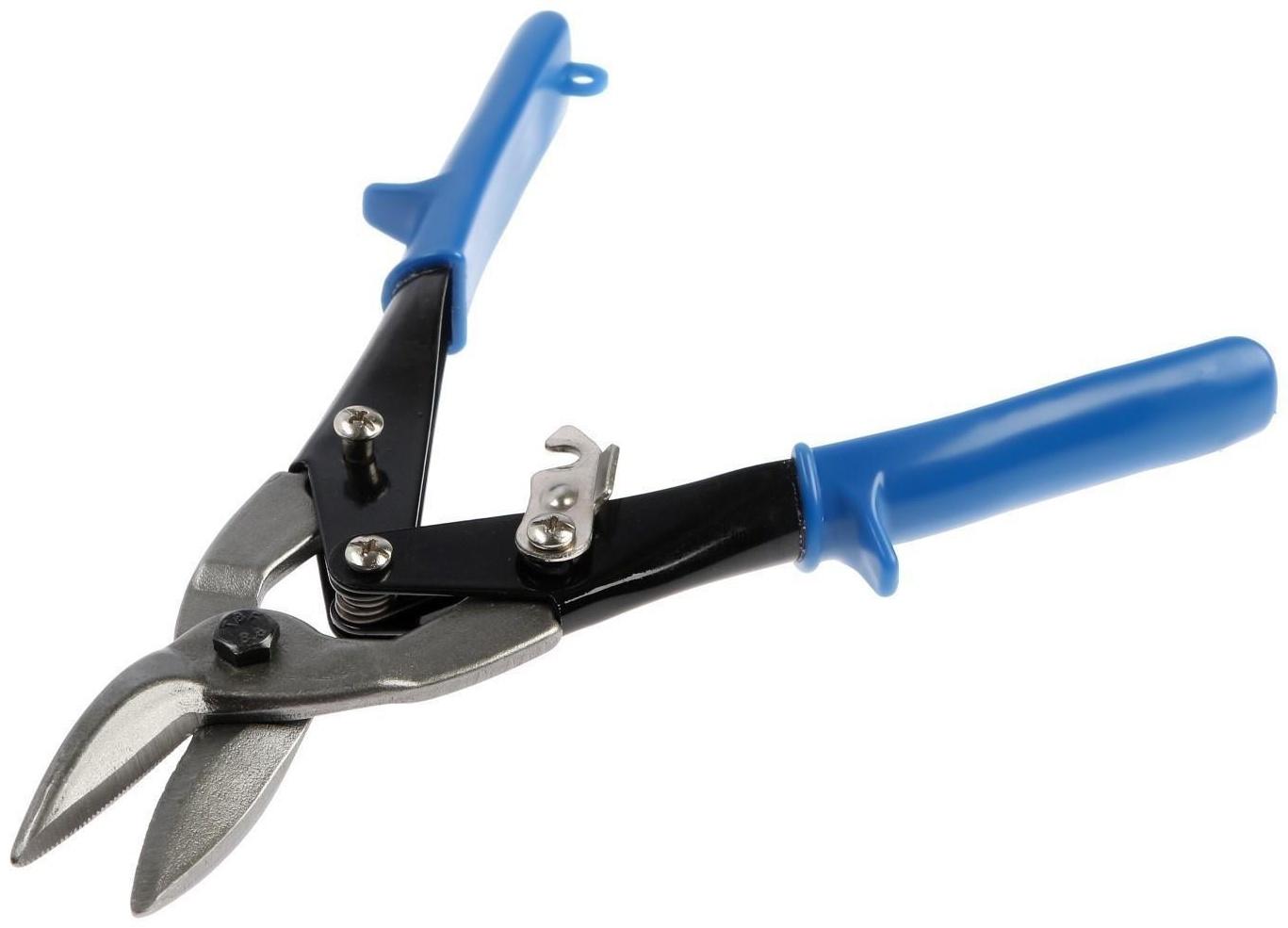 Ножницы по металлу ЛОМ promo, пластиковые рукоятки, левый рез, 250 мм