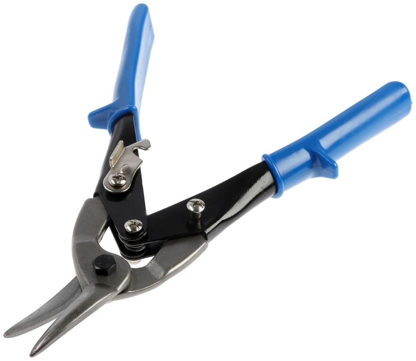 Ножницы по металлу ЛОМ promo, пластиковые рукоятки, правый рез, 250 мм