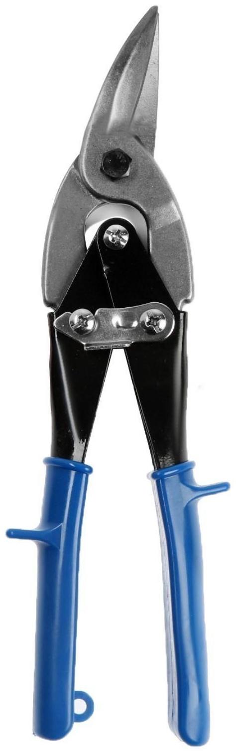 Ножницы по металлу ЛОМ promo, пластиковые рукоятки, правый рез, 250 мм