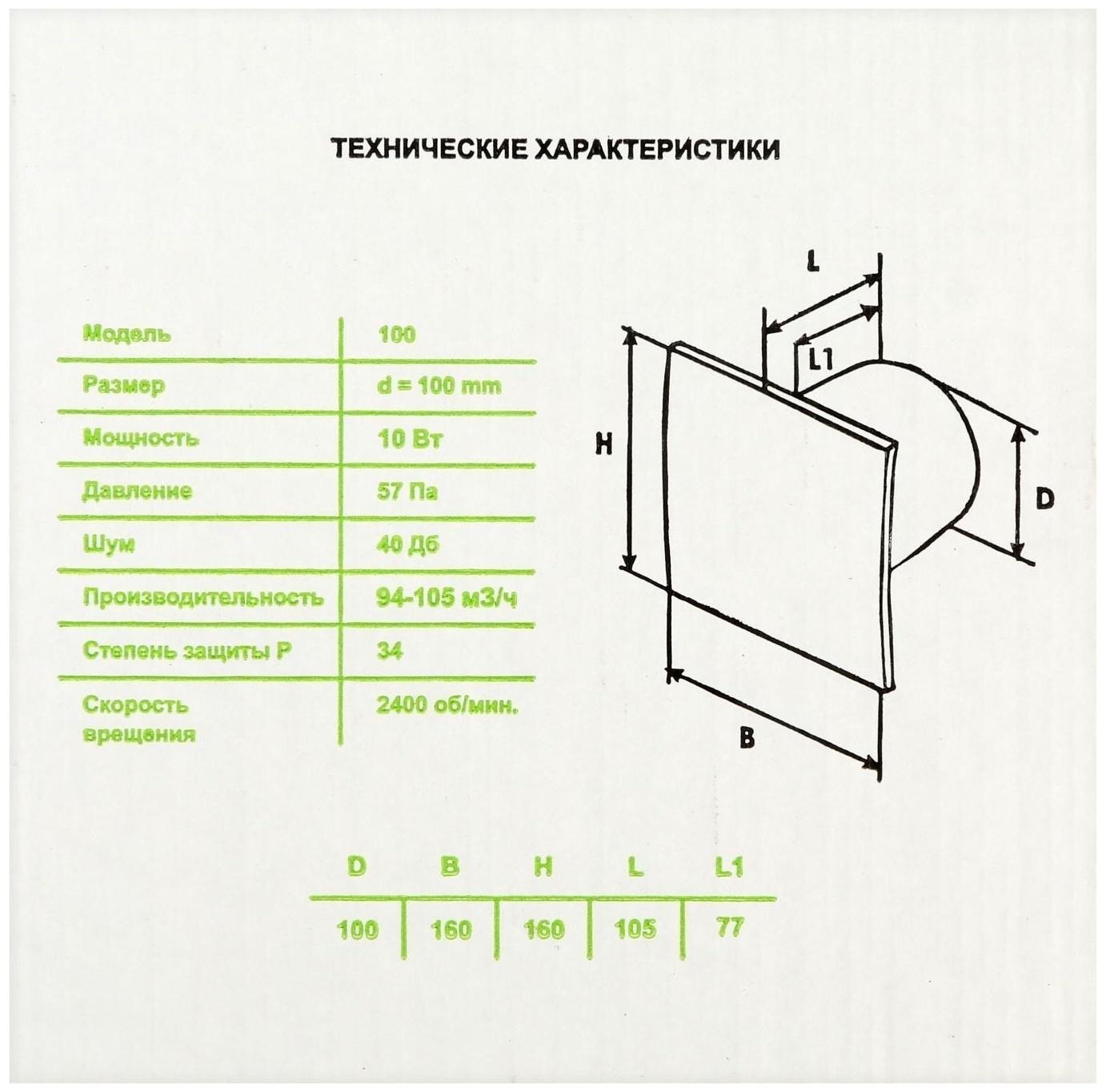 Вентилятор вытяжной 