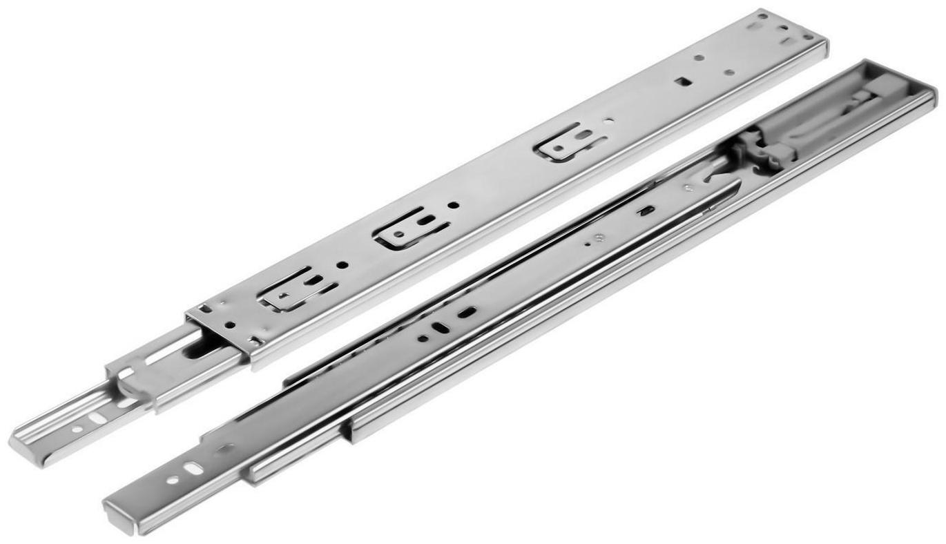Шариковые направляющие ТУНДРА, система Push to Open 4512, L=350 мм, H=45 мм, 2 шт