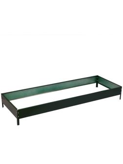 Грядка оцинкованная, 195 × 70 × 15 см, зелёная, Greengo