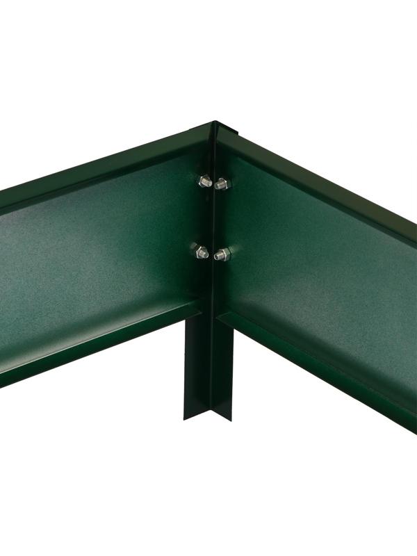 Грядка оцинкованная, 195 × 70 × 15 см, зелёная, Greengo