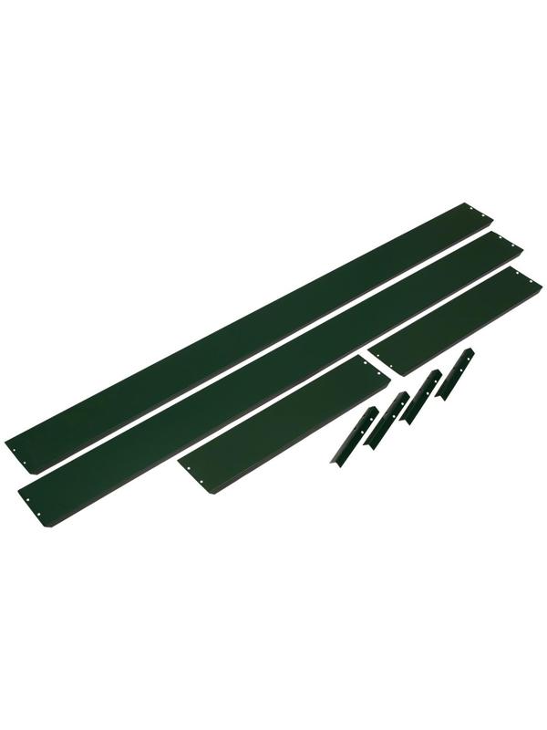 Грядка оцинкованная, 195 × 70 × 15 см, зелёная, Greengo