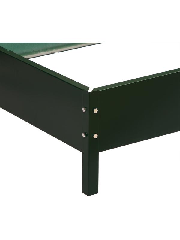 Грядка оцинкованная, 195 × 70 × 15 см, зелёная, Greengo