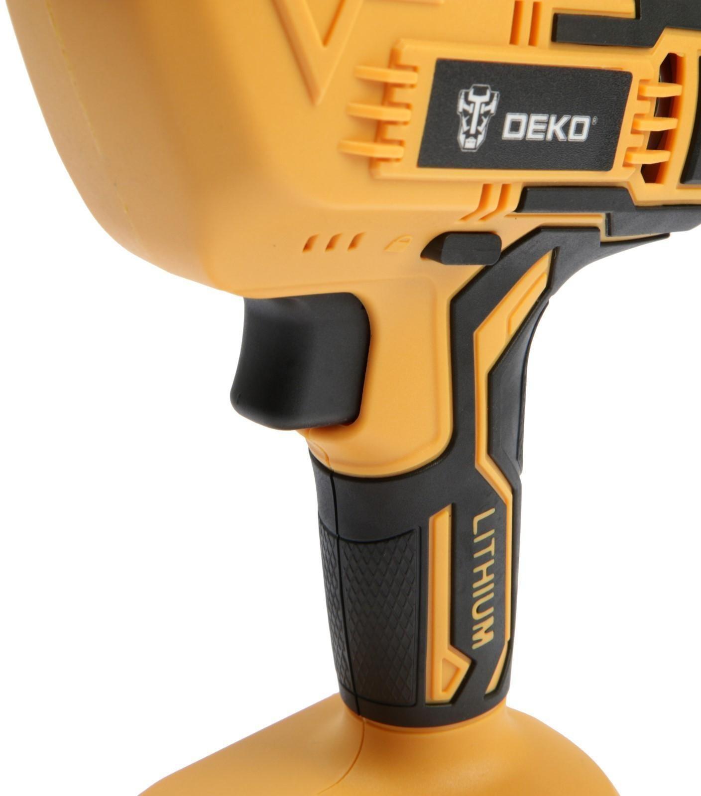 Пила сабельная аккумуляторная DEKO DKRS20-Li, 20 В, 2 Ач,2600 об/мин, ход 15 мм