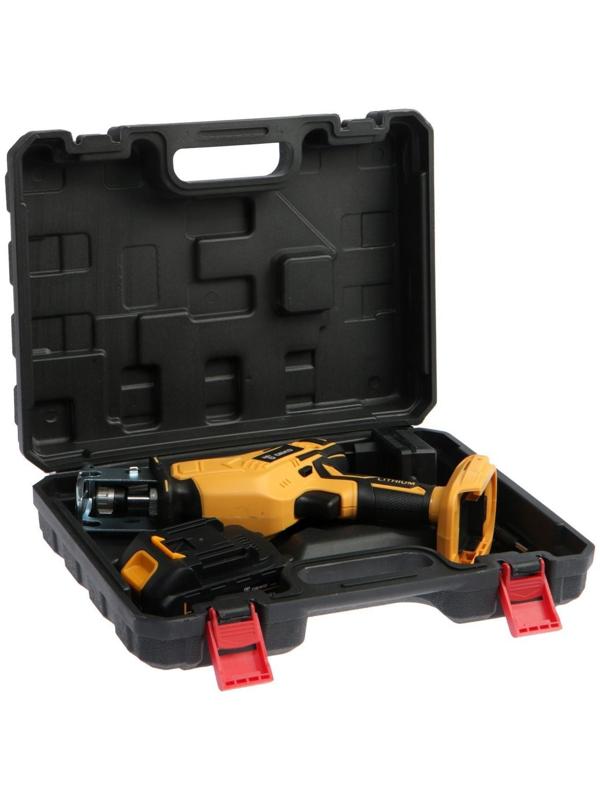 Пила сабельная аккумуляторная DEKO DKRS20-Li, 20 В, 2 Ач,2600 об/мин, ход 15 мм