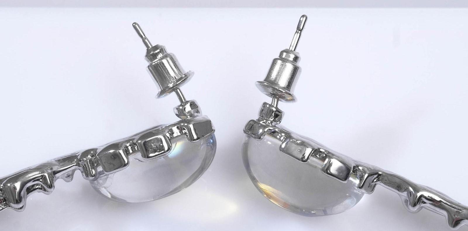 Серьги под натуральный камень 