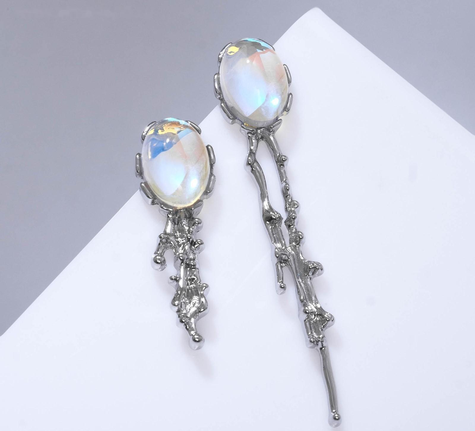 Серьги под натуральный камень 