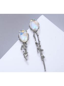 Серьги под натуральный камень 