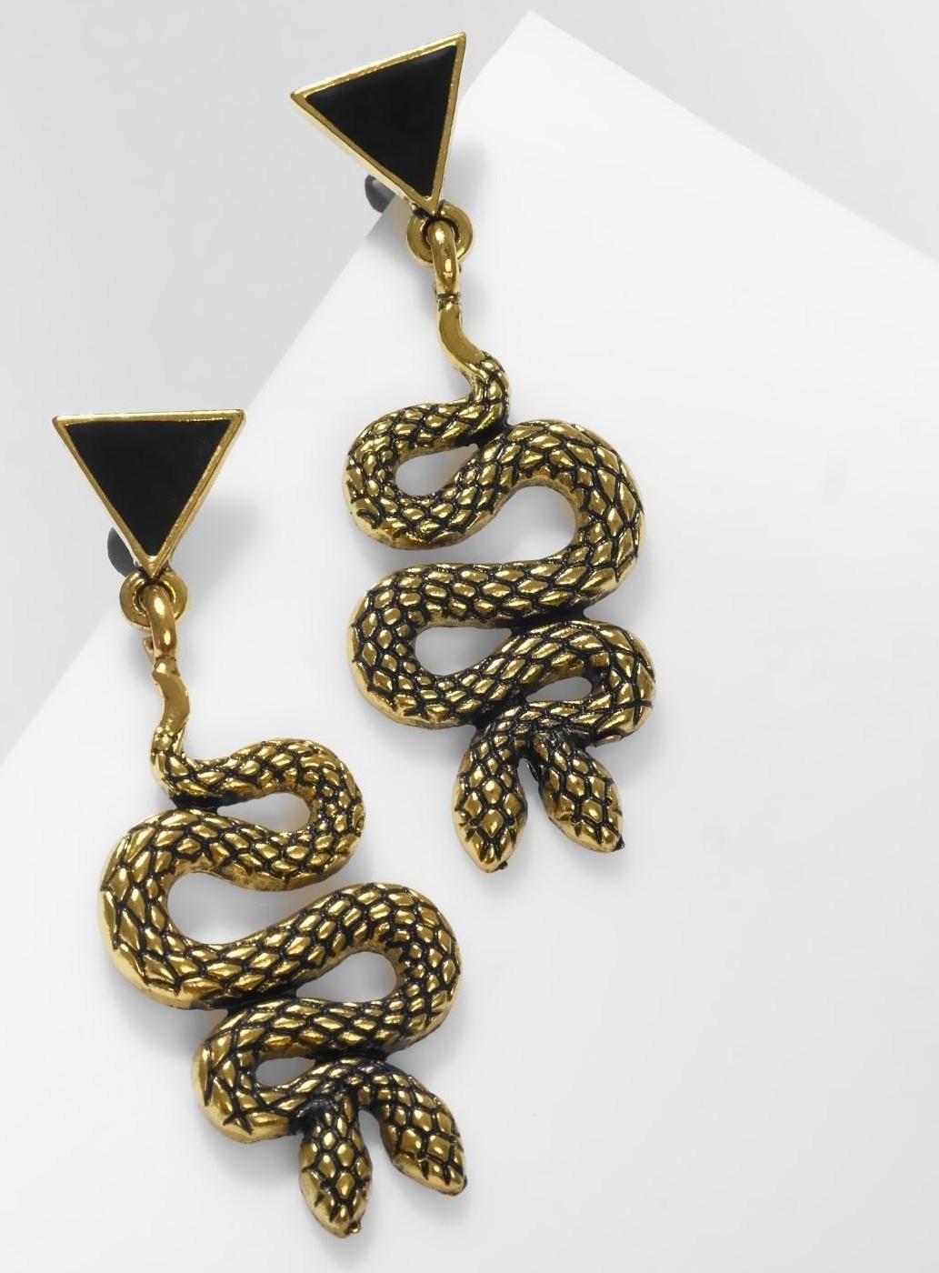 Серьги висячие со стразами 