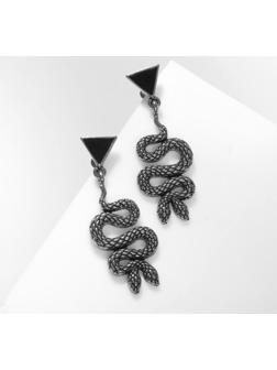 Серьги висячие со стразами 