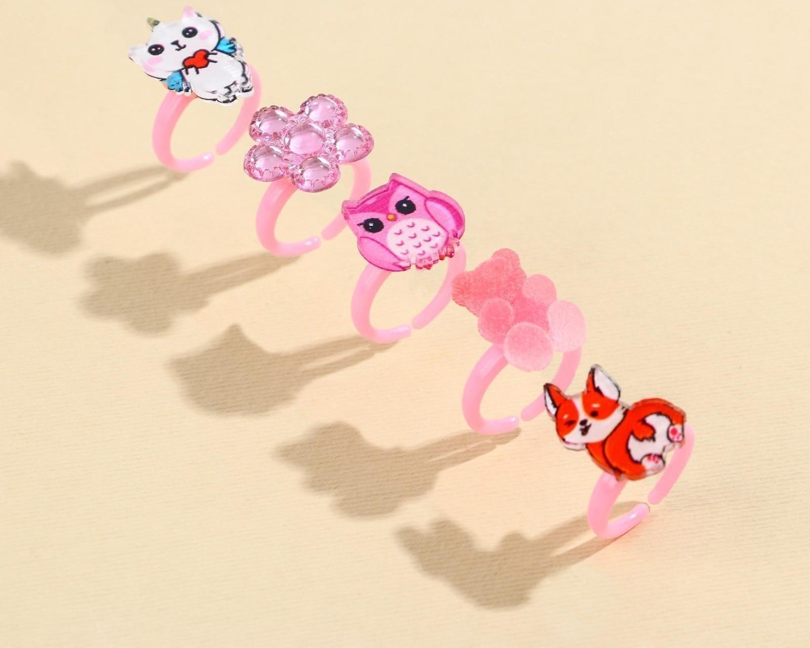 Набор детских колец «Все для красоты», 5 шт, d = 1,8 см