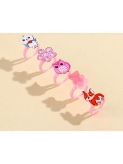 Набор детских колец «Все для красоты», 5 шт, d = 1,8 см