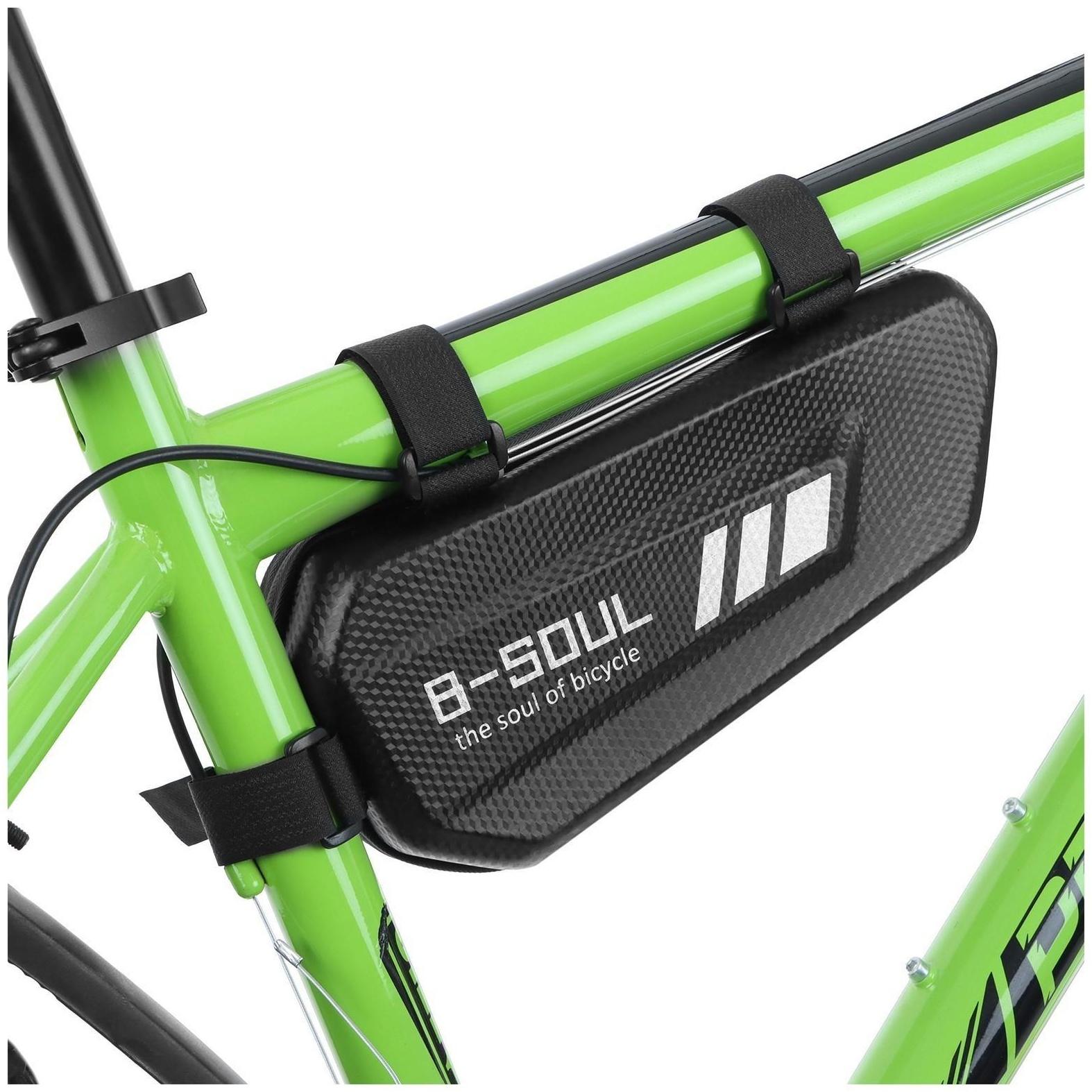 Велосумка под раму, жёсткая, цвет чёрный