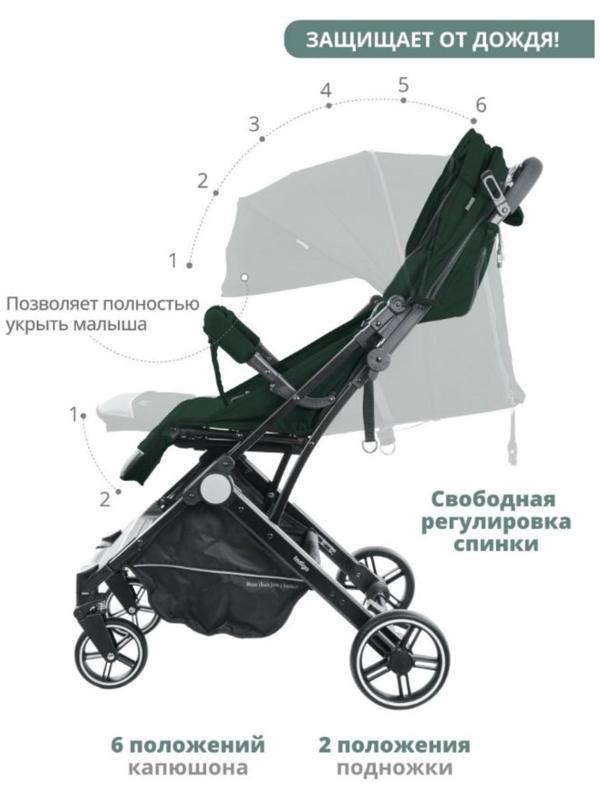 Коляска прогулочная Indigo TRIP, цвет зеленый