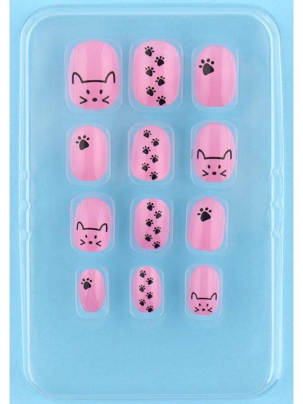 Детские накладные ногти «Кошечка», 12 шт