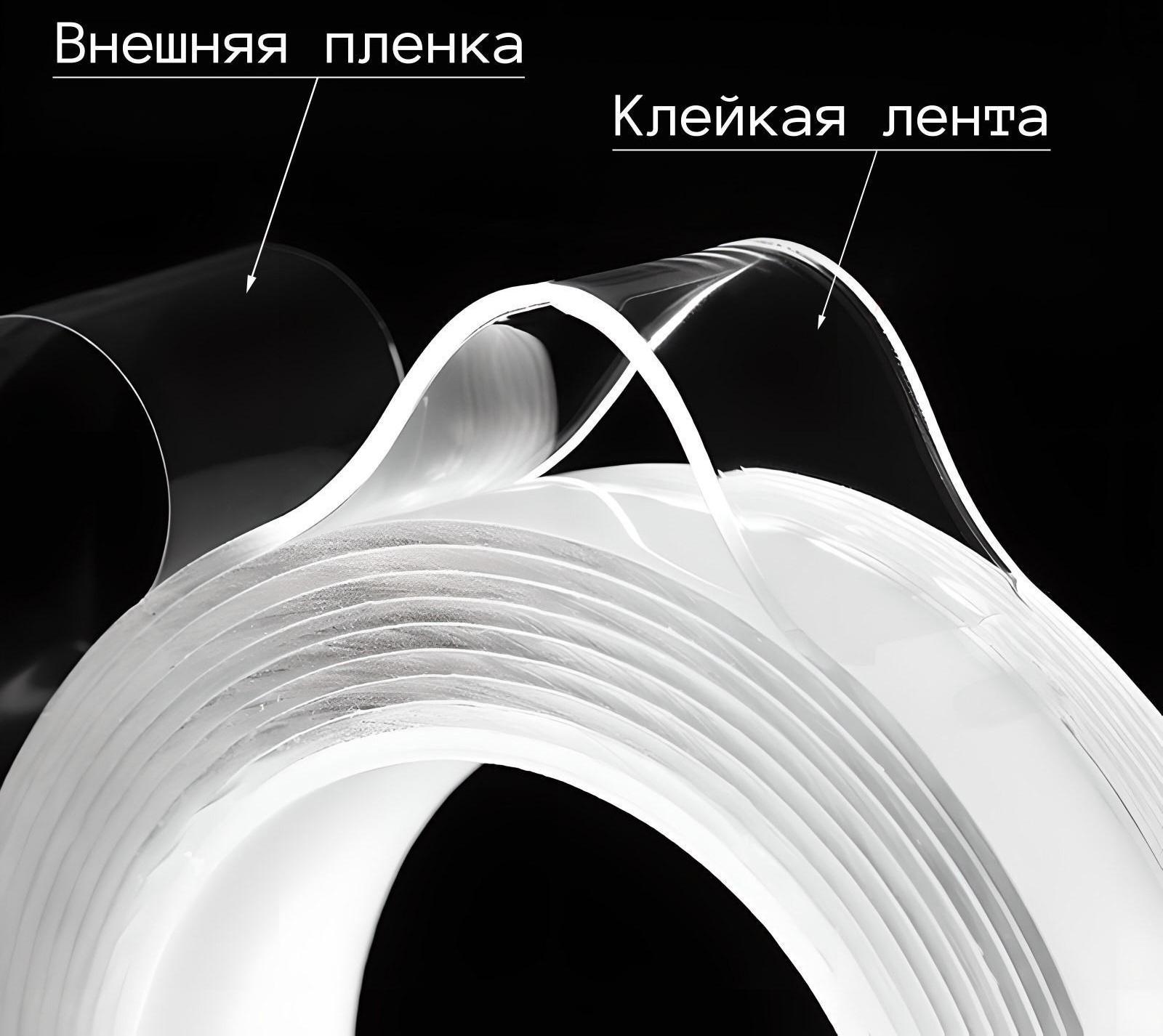 Двусторонняя самоклеящаяся лента ЛОМ, 30 мм х 3 м