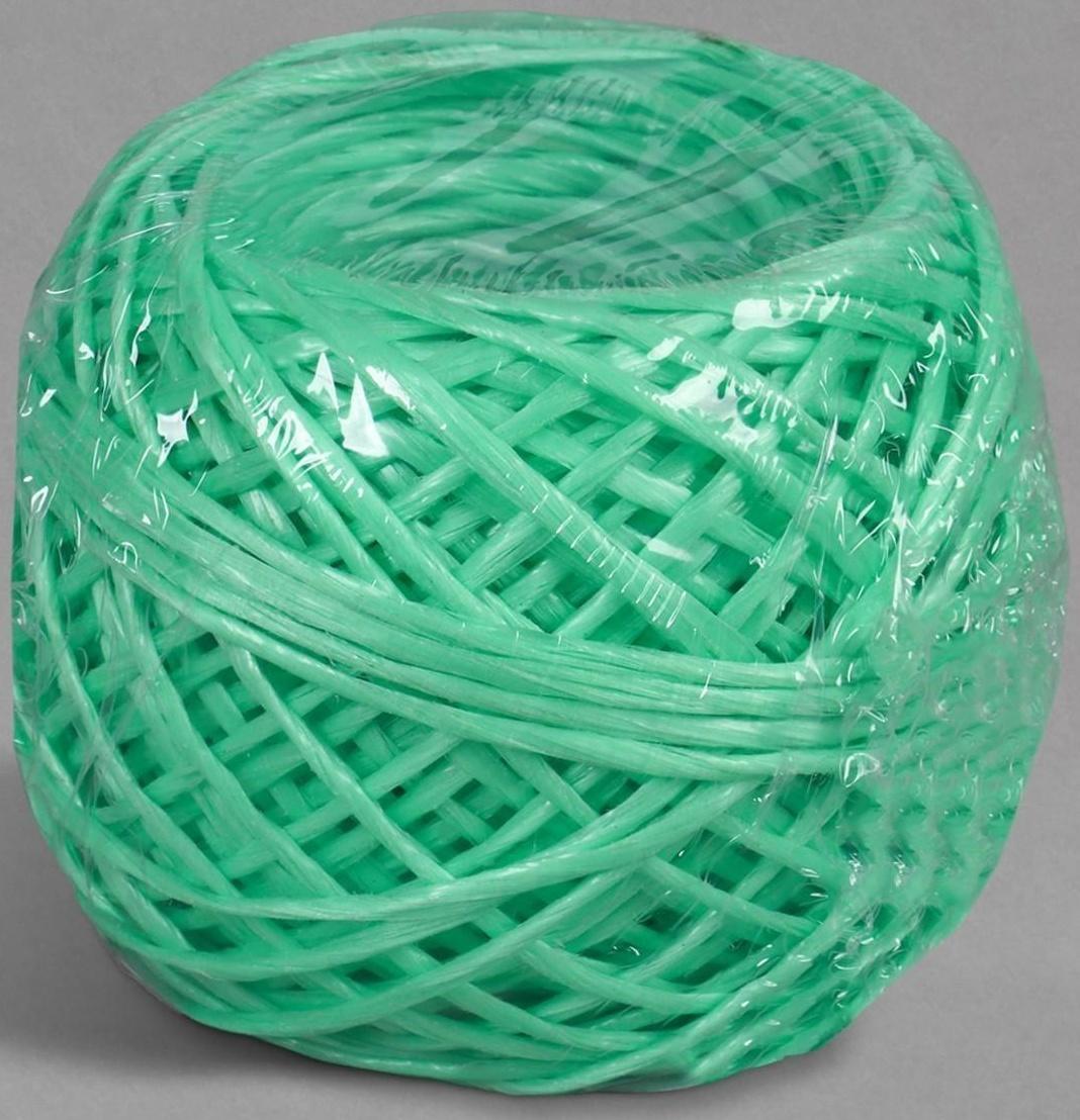 Шпагат для подвязки растений, 50 м, полипропилен, зелёный