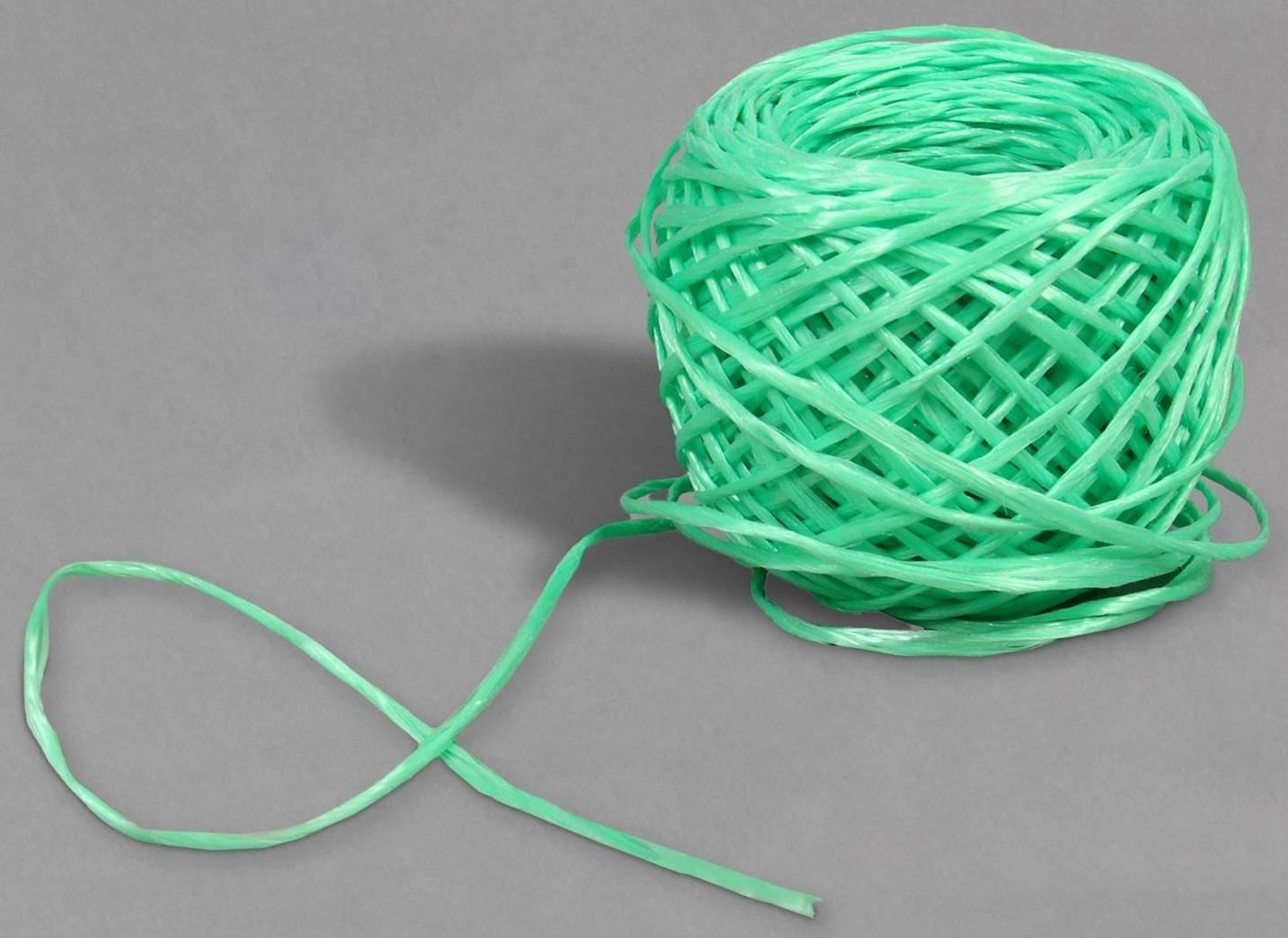 Шпагат для подвязки растений, 50 м, полипропилен, зелёный