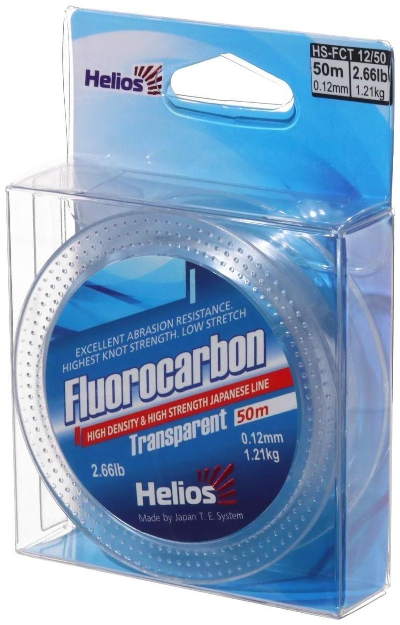 Леска Helios Transparent, диаметр 0.12 мм, тест 1.87 кг, 50 м, прозрачная