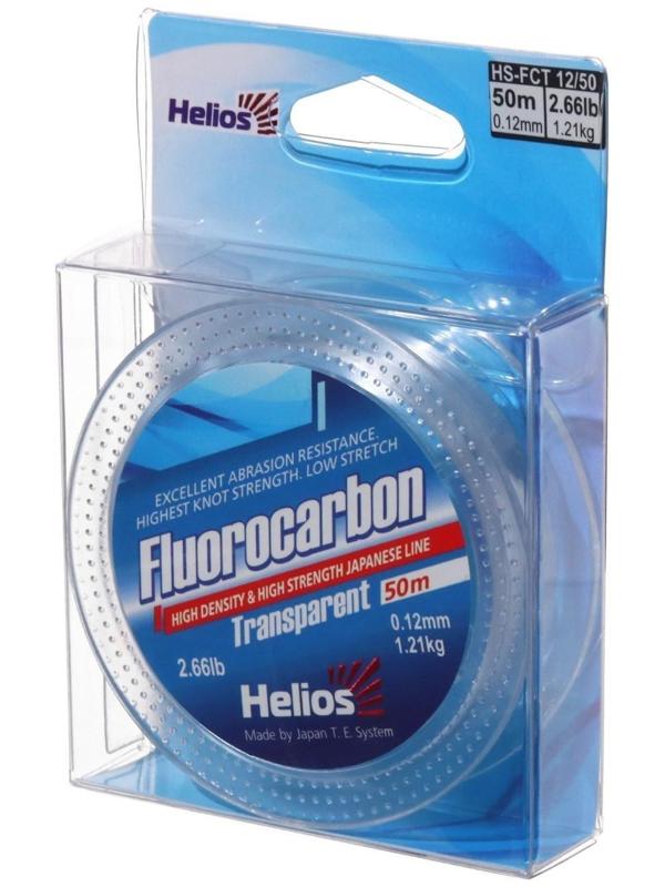 Леска Helios Transparent, диаметр 0.12 мм, тест 1.87 кг, 50 м, прозрачная