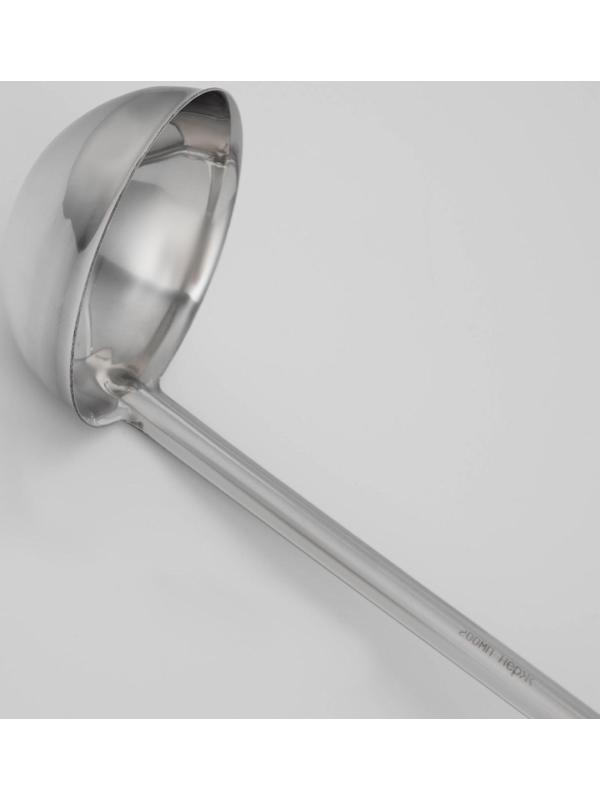 Половник, 200 мл, длина ручки 32 см, цельнотянутый