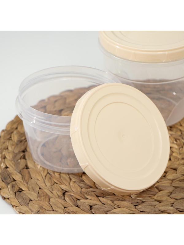 Набор банок для хранения продуктов с крышкой «Фиджи», 2 шт: 0,7 л, 1 л