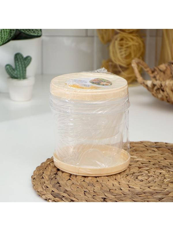 Набор банок для хранения продуктов с крышкой «Фиджи», 2 шт: 0,7 л, 1 л