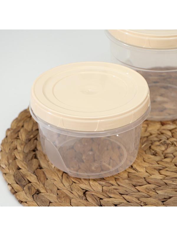 Набор банок для хранения продуктов с крышкой «Фиджи», 2 шт: 0,7 л, 1 л