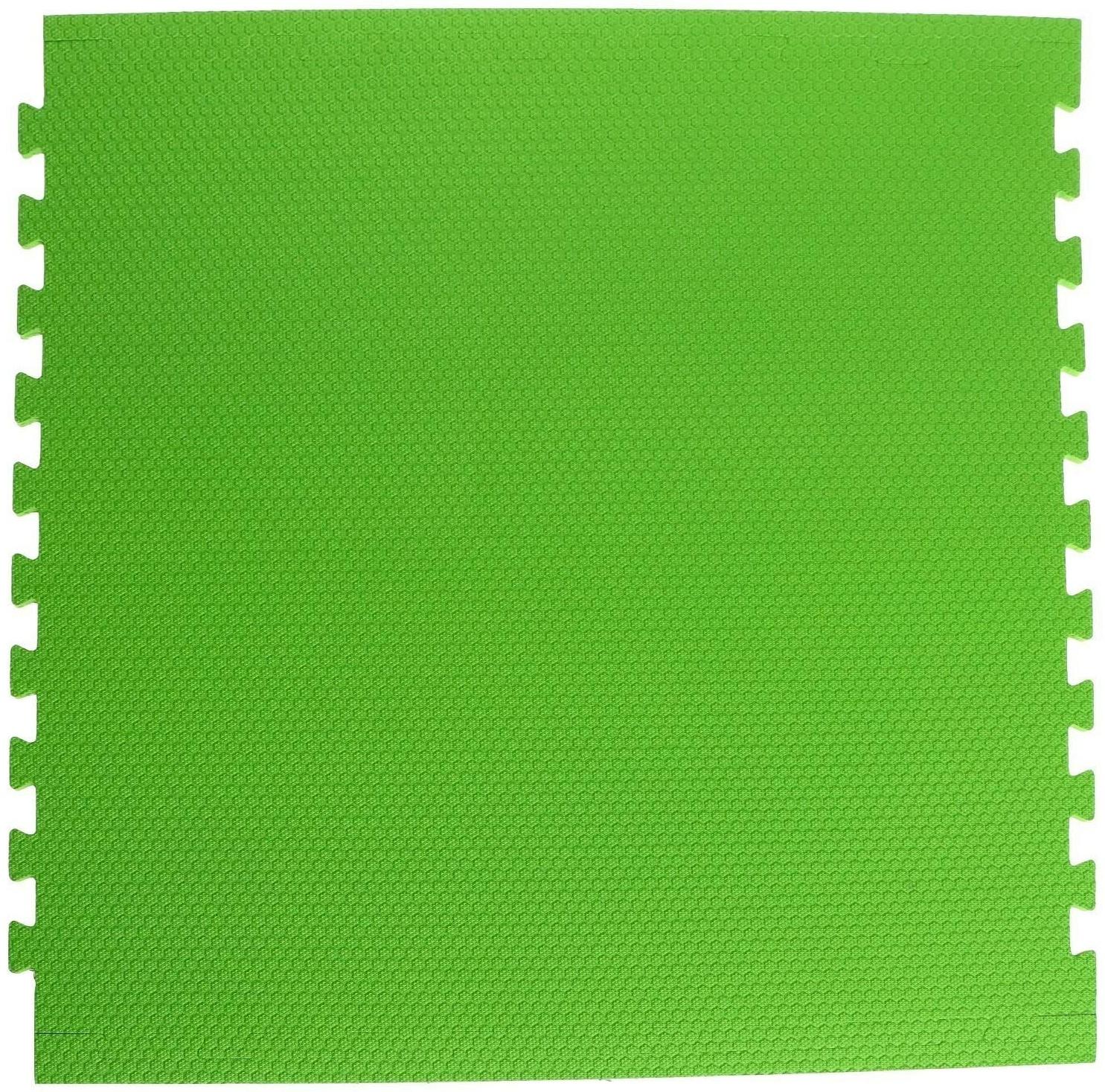 Мягкий пол универсальный «New-накат. Соты», цвет зелёный, 100 × 100 см, 14 мм, 30 шор