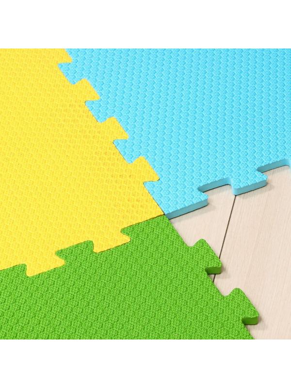 Мягкий пол универсальный «New-накат. Соты», цвет зелёный, 100 × 100 см, 14 мм, 30 шор