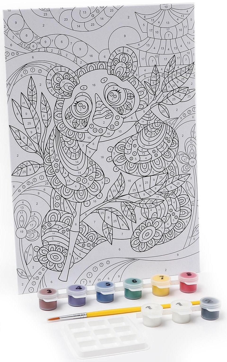 Картина по номерам для малышей «Панда»