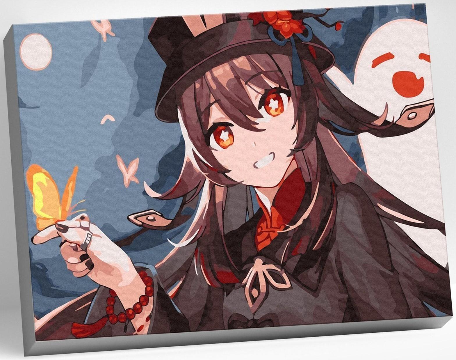 Картина по номерам 30 × 40 см «Геншин» «Ху Тао» 19 цветов