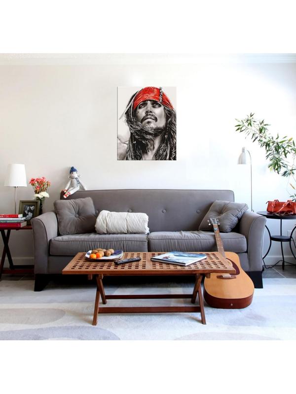 Картина по номерам 40 × 50 см «Капитан Джек-воробей» 11 цветов