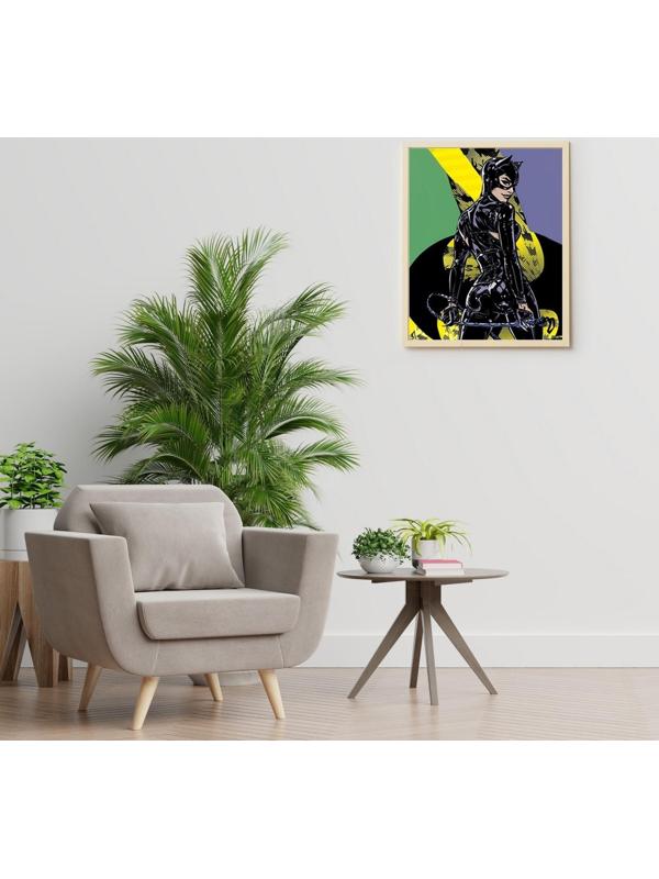 Картина по номерам 40 × 50 см «Поп арт. Женщина-кошка» (17 цветов)