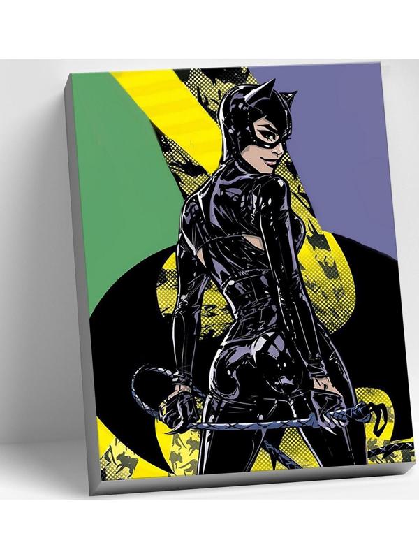 Картина по номерам 40 × 50 см «Поп арт. Женщина-кошка» (17 цветов)