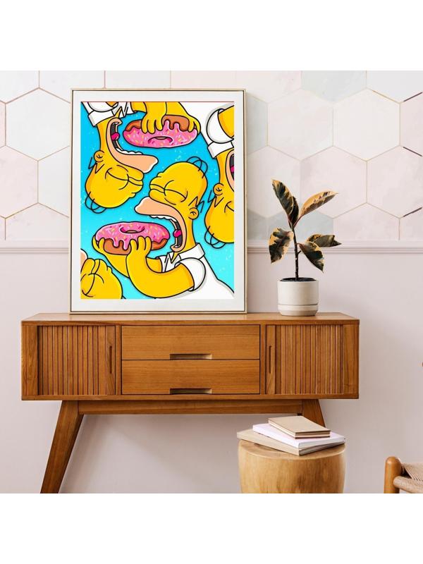 Картина по номерам 40 × 50 см «Гомер и пончики» 15 цветов