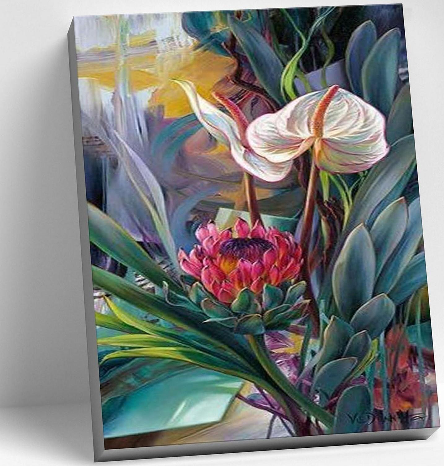 Картина по номерам 40 × 50 см «Тропическое искусство» 31 цвет