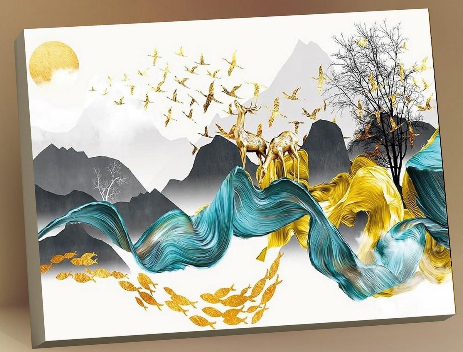 Картина по номерам с поталью 40 × 50 см «Ввысь» 21 цвет