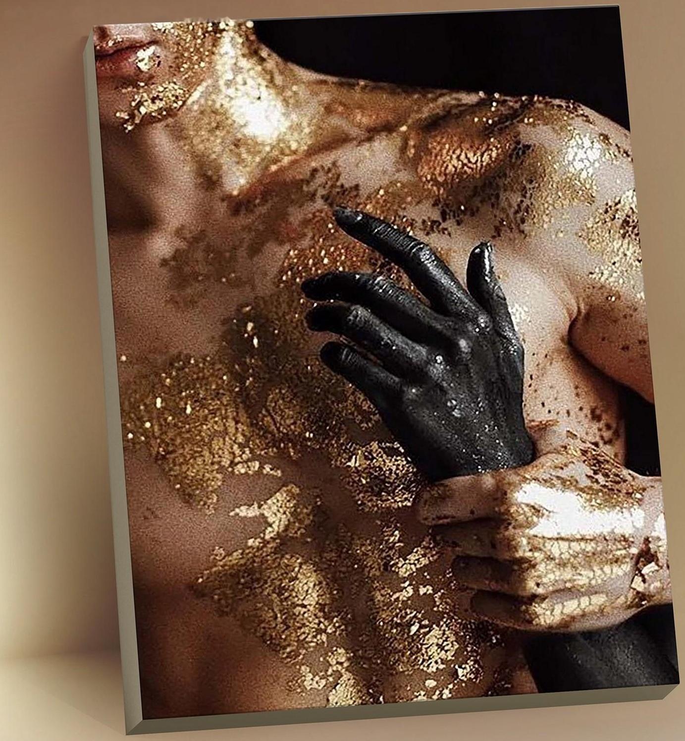 Картина по номерам с поталью 40 × 50 см «Драгоценное прикосновение» 18 цветов