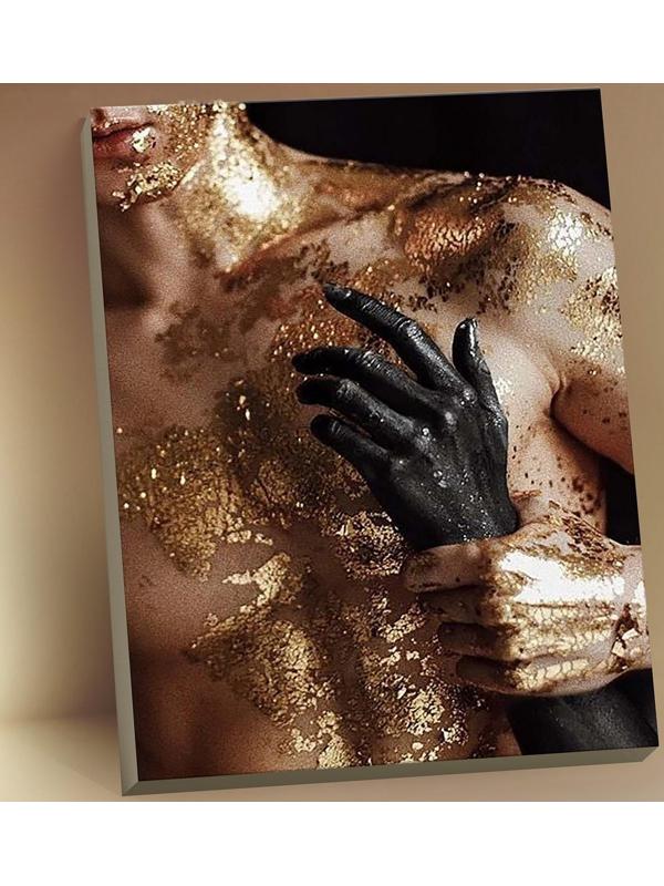 Картина по номерам с поталью 40 × 50 см «Драгоценное прикосновение» 18 цветов