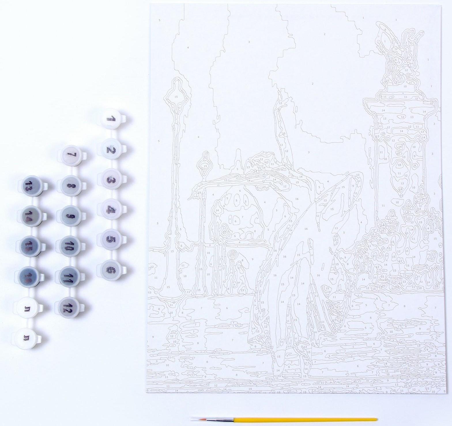 Картина по номерам на картоне 28,5 × 38 см «Танец на площади»