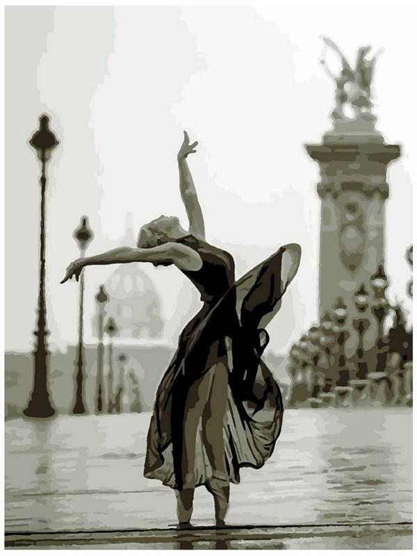 Картина по номерам на картоне 28,5 × 38 см «Танец на площади»