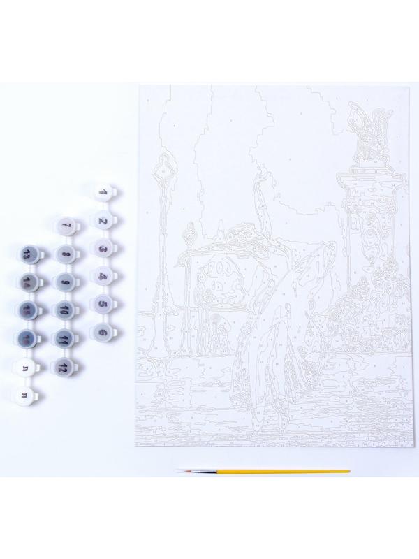 Картина по номерам на картоне 28,5 × 38 см «Танец на площади»