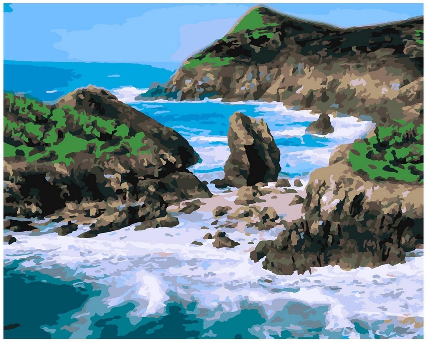 Картина по номерам на картоне 40 × 50 см «Дикое побережье»