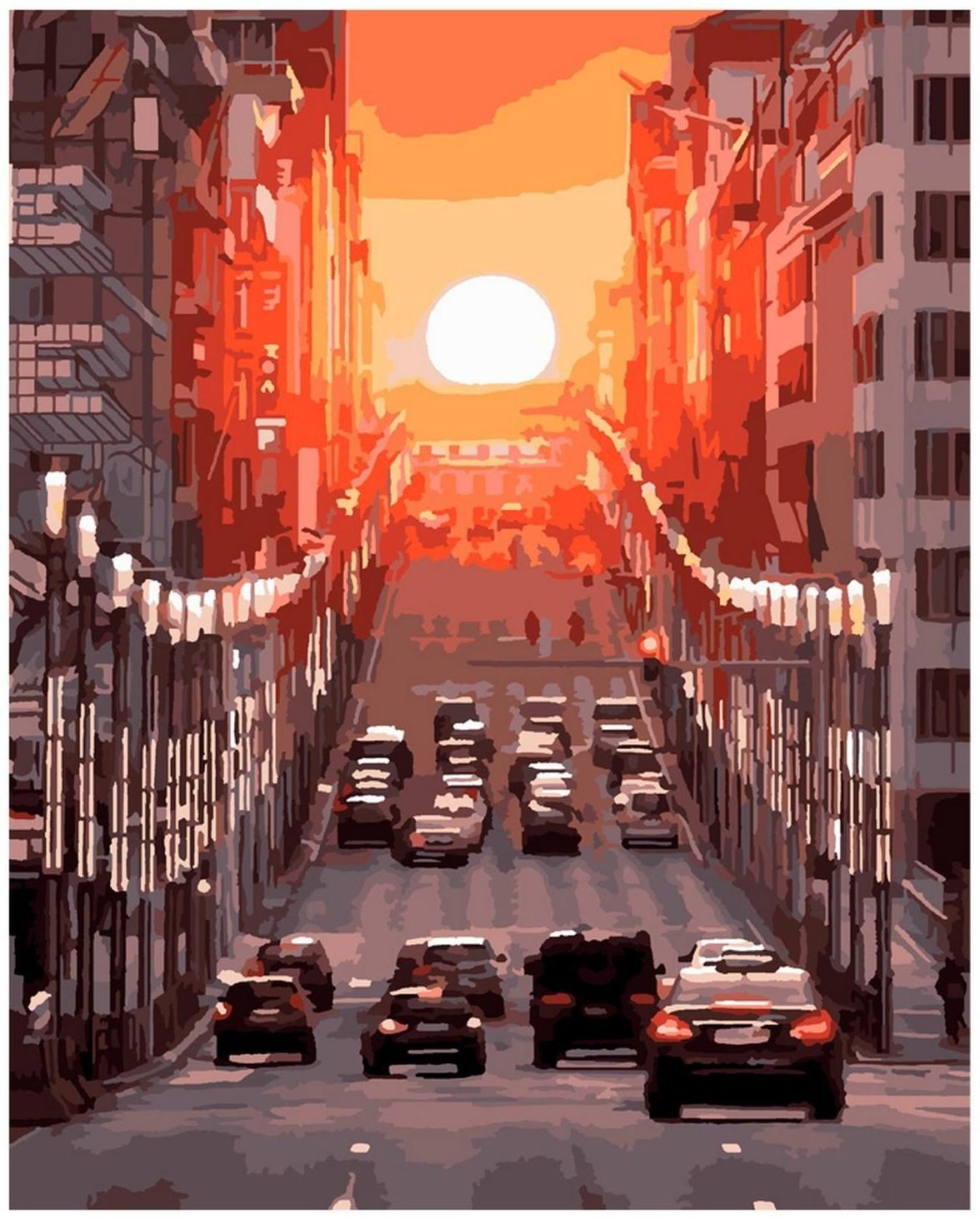 Картина по номерам холст на подрамнике 40 × 50 см «Дорога к солнцу»