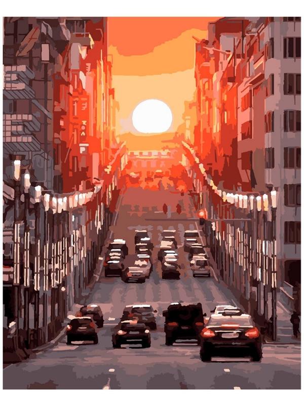 Картина по номерам холст на подрамнике 40 × 50 см «Дорога к солнцу»