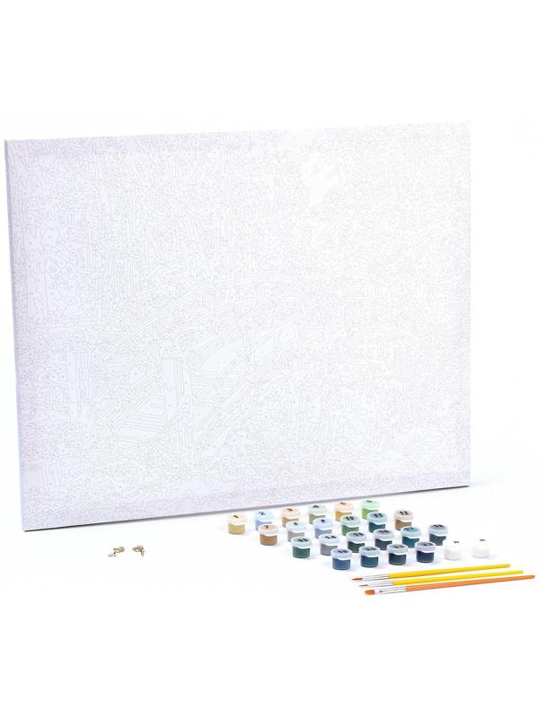 Картина по номерам холст на подрамнике 40 × 50 см «Мостик в саду»