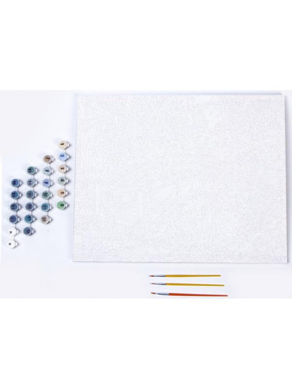 Картина по номерам холст на подрамнике 40 × 50 см «Мостик в саду»